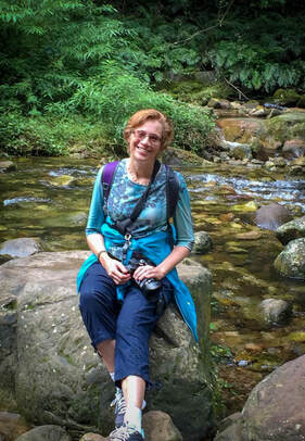 Melissa at creek in Zhangjiajie National Park